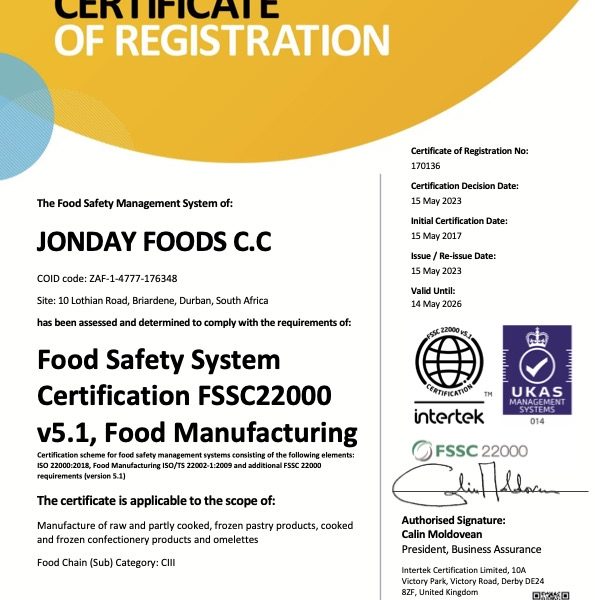 FSM Certificate of Registration